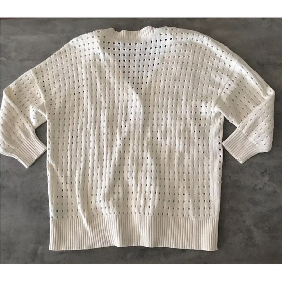 Torrid 3 Cardigan Sweater Open Crochet Cable Knit
Preppy Tennis Cream White - Picture 2 of 11